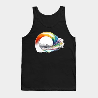 City Swirling in Colors Tank Top